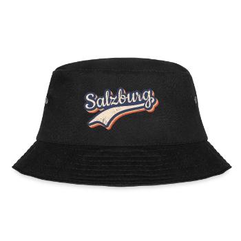Österreich Salzburg Vintage Retro Typografie - Bucket Hat - Schwarz - Vorne - Lela (165cm)
