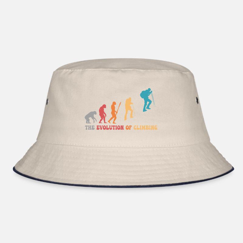 Klettern Evolution des Kletterns Bergsteiger-Humor Bucket Hat