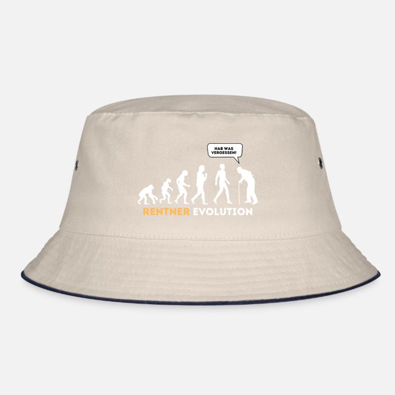 Rentner Evolution Lustig Ruhestand Bucket Hat