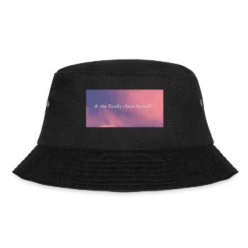 & she finally chose herself - Bucket Hat - Schwarz - Vorne - Lela (165cm)