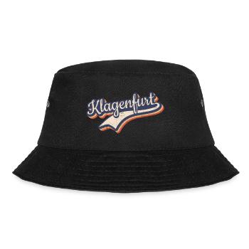 Österreich Klagenfurt Kärnten Vintage Typografie - Bucket Hat - Schwarz - Vorne - Lela (165cm)