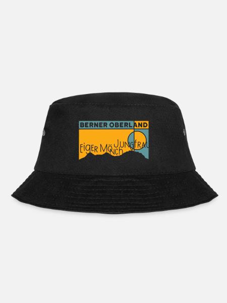 Eiger Mönch Jungfrau Jungfraujoch Berner Oberland - Bucket Hat - Schwarz