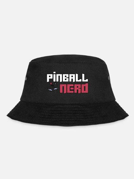 Pinball Nerd Flipperspieler Flipperkugel rot weiß - Bucket Hat - Schwarz