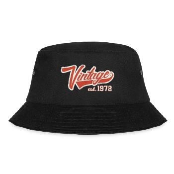 RETRO VINTAGE 1972 BASEBALL GEBURTSTAG GESCHENK - Bucket Hat - Schwarz - Vorne - Lela (165cm)
