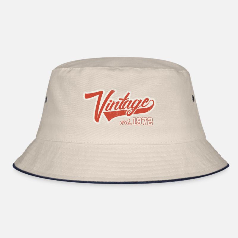 RETRO VINTAGE 1972 BASEBALL GEBURTSTAG GESCHENK Bucket Hat