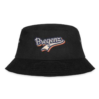 Österreich Bregenz Vorarlberg Vintage Typografie - Bucket Hat - Schwarz - Vorne - Lela (165cm)