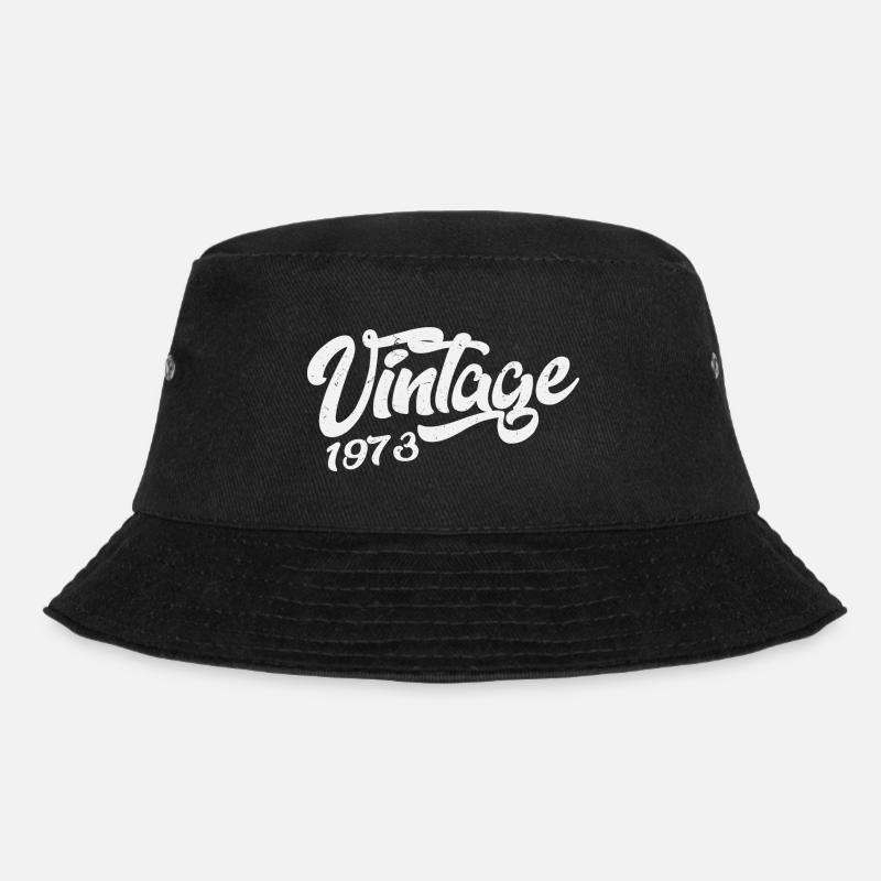 1973 Retro Jahrgang Vintage Geburtstag Geschenk - Bucket Hat - Schwarz