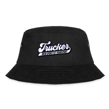 Trucker Mein Sport ist Transport | Farben änderbar - Bucket Hat - Schwarz - Vorne - Lela (165cm)