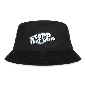Stopp Fake News - Bucket Hat - Schwarz - Vorne - Lela (165cm)