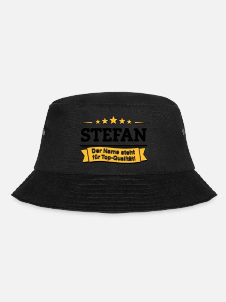 Stefan – Der Name steht für Top-Qualität! - Bucket Hat - Schwarz