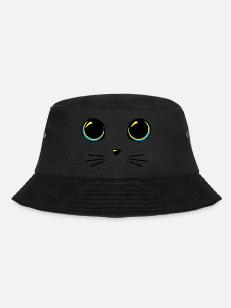 Cat eyes - Bucket Hat - black