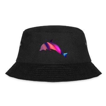 dolphin dolphin pink Dolphin water Liquid ju - Bucket Hat - black - Front - Lela (165cm)
