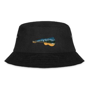 Gitarre/Wald - Bucket Hat - Schwarz - Vorne - Lela (165cm)