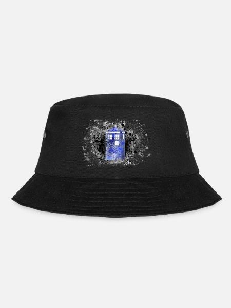 Tardis Paint Splatter - Bucket Hat - black