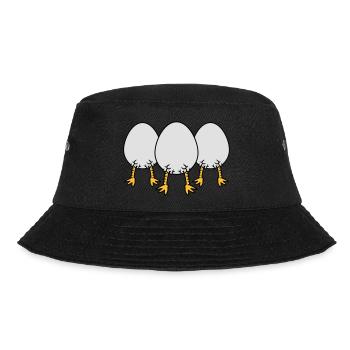 Chick In Egg Crew - Bucket Hat - black - Front - Lela (165cm)