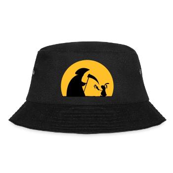 Hase Kaninchen Möhre Tod Sensenmann Karotte bunny - Bucket Hat - Schwarz - Vorne - Lela (165cm)
