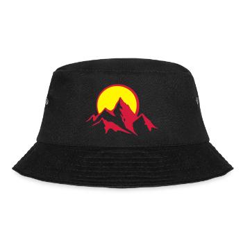 bergpanorama_4_2c - Bucket Hat - Schwarz - Vorne - Lela (165cm)