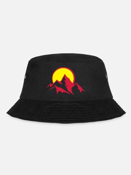 bergpanorama_4_2c - Bucket Hat - Schwarz