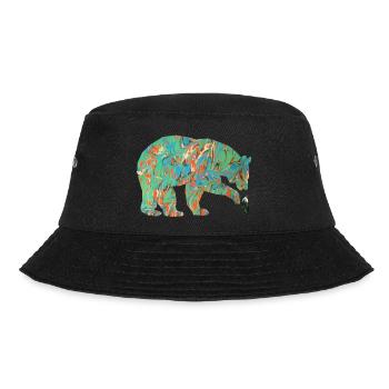 bear with snowdrop e 4 - Bucket Hat - black - Front - Lela (165cm)