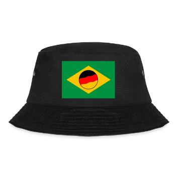 Deutschland Brasilien - Bucket Hat - Schwarz - Vorne - Lela (165cm)