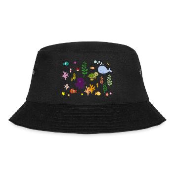 marine animals - underwater - Bucket Hat - black - Front - Lela (165cm)