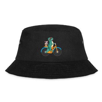 Chemise de cadeau de dinosaure de bicyclette - Bob - noir - Devant - Lela (165cm)