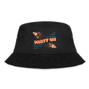 Party On! Saying Celebrate Fete celebration birthday - Bucket Hat - black - Front - Lela (165cm)