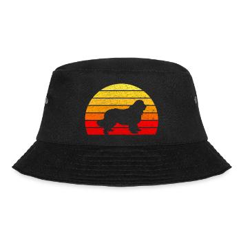 T-shirt Chien Terre-Neuve - Retro Sunrise - Bob - noir - Devant - Lela (165cm)