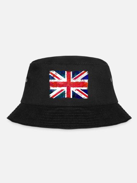Union Jack - UK Flag - Bucket Hat - Schwarz
