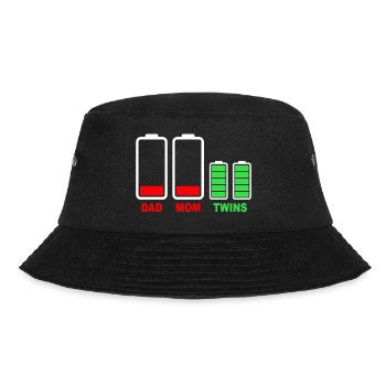 Twins work family - Bucket Hat - black - Front - Lela (165cm)