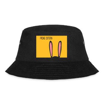 Frohe Ostern - Bucket Hat - Schwarz - Vorne - Lela (165cm)