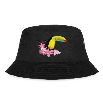 Green-billed toucan - Bucket Hat - black - Front - Lela (165cm)