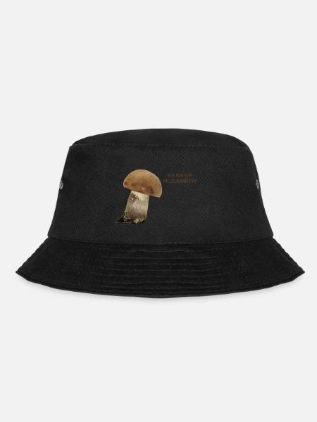 Pilzsammler - Bucket Hat - Schwarz