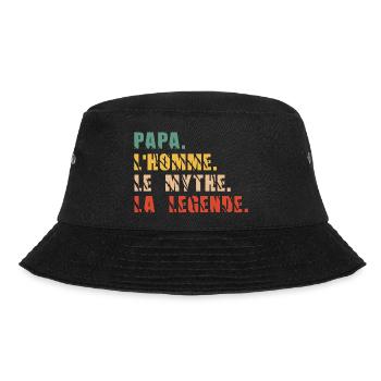 papa l'homme le mythe la légende - Bob - noir - Devant - Lela (165cm)