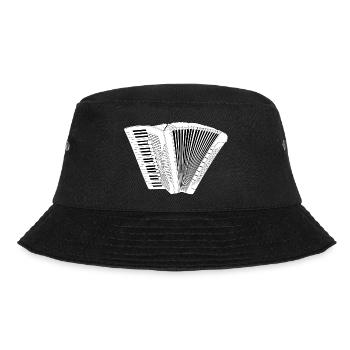 Akkordeon Accordion I love music * Ich Liebe Musik - Bucket Hat - Schwarz - Vorne - Lela (165cm)