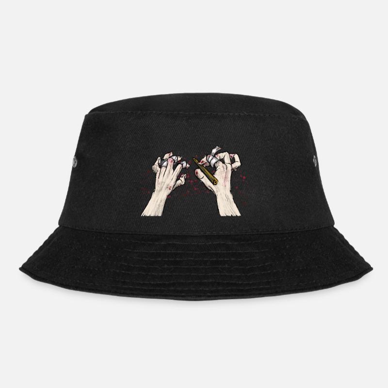 Wrecked Hands Kletter T-Shirt Design - Bucket Hat - Schwarz
