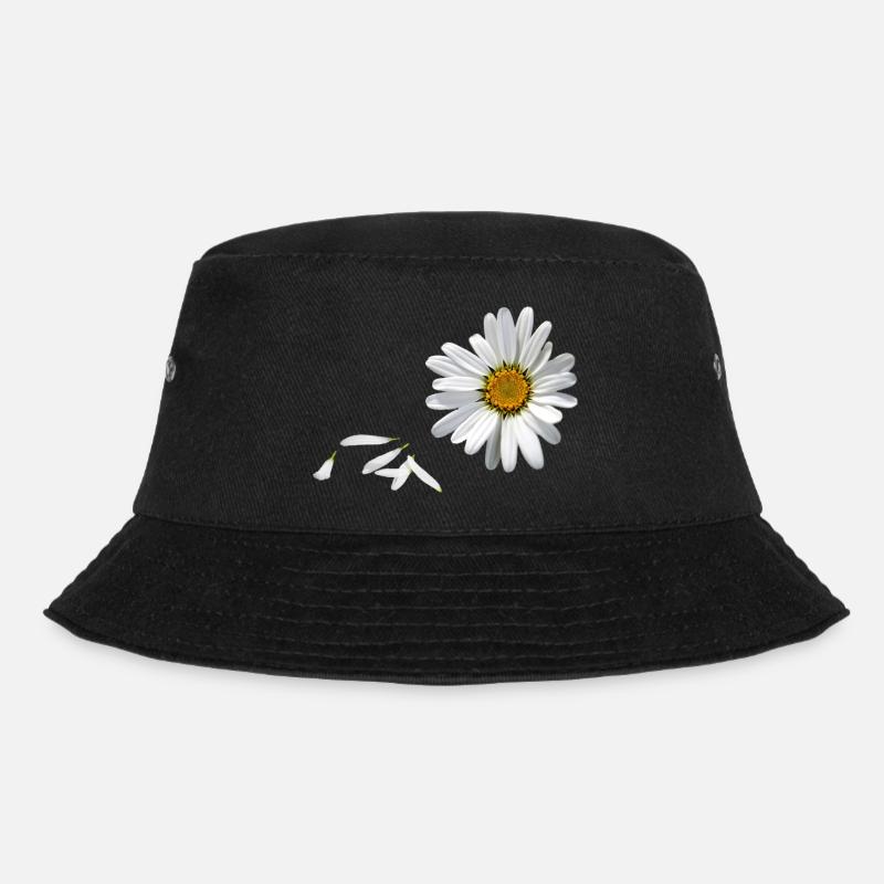 Gänseblümchen - Bucket Hat - Schwarz