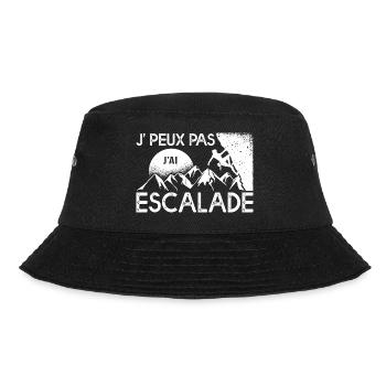 I can't have CLIMBING Bouldering climbing gift - Bucket Hat - black - Front - Lela (165cm)