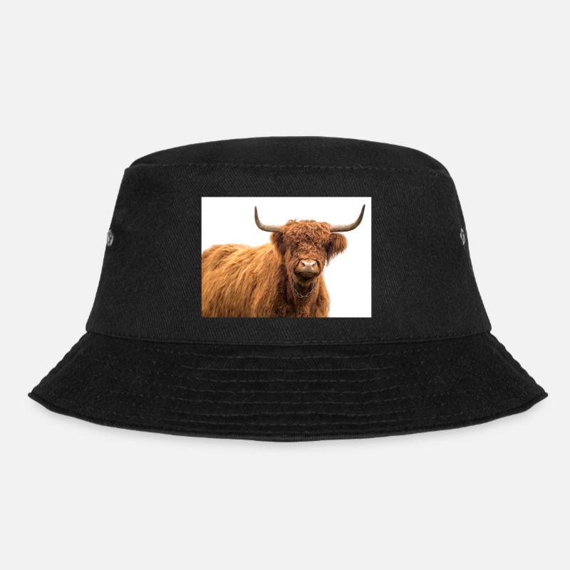 Scottish cow. Kuh. - Bucket Hat - Schwarz