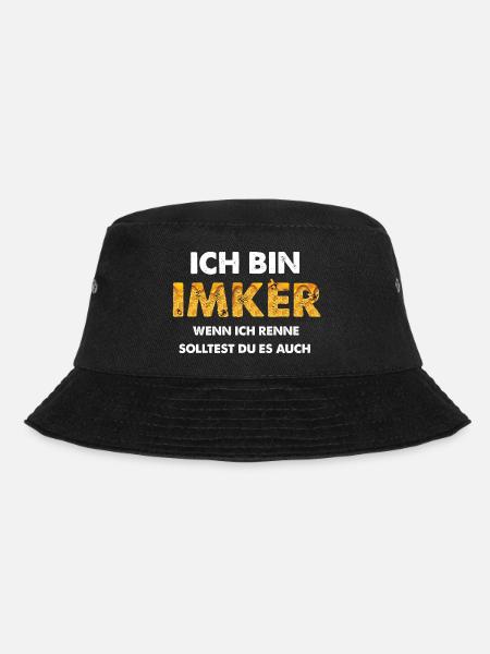 Ich Bin Imker - Hobby Imker Bienen Spruch Geschenk - Bucket Hat - Schwarz