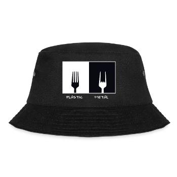 Plastic Metal. Metal Fan Gabel Geschenk Musik - Bucket Hat - Schwarz - Vorne - Lela (165cm)