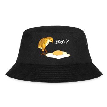 Huhn Hühner Küken Bro - Lustige Sprüche Vegetarier - Bucket Hat - Schwarz - Vorne - Lela (165cm)