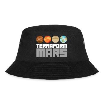 Occupy Mars Terraforming Retro Aeronautics Space - Bucket Hat - black - Front - Lela (165cm)