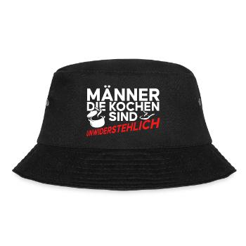 Männer die kochen sind unwiderstehlich - Bucket Hat - Schwarz - Vorne - Lela (165cm)