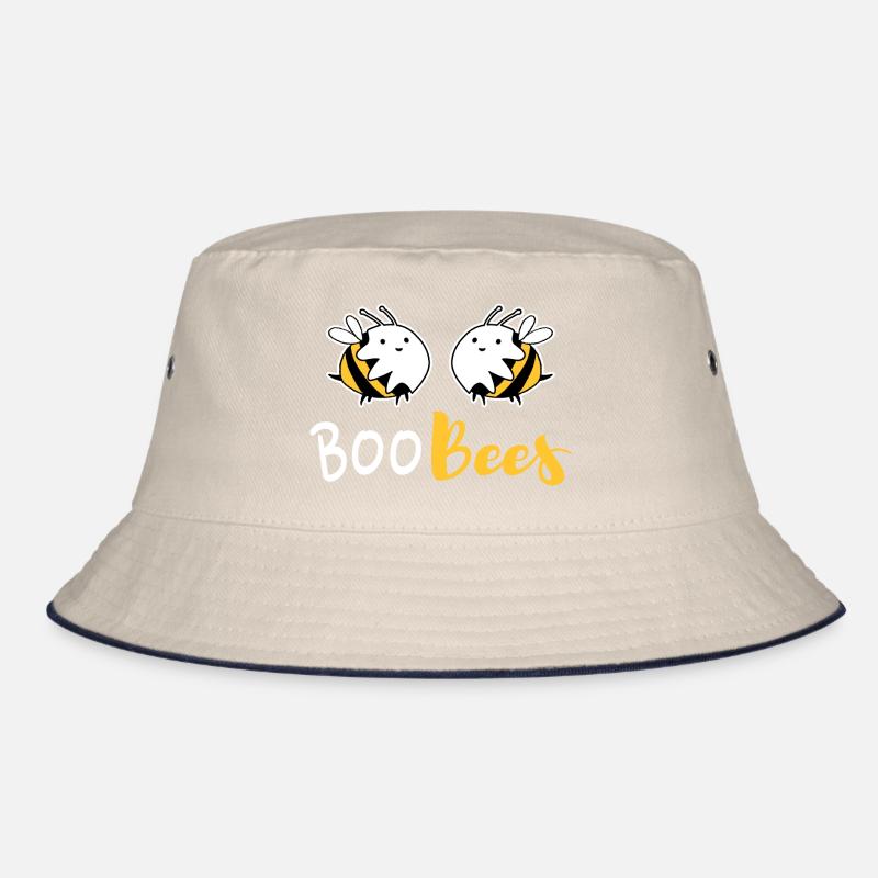 Cute Ghost Bees Design Boo Bees Ghost Bucket Hat