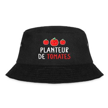 Planter de tomates cadeau drôle fête des pères - Bob - noir - Devant - Lela (165cm)