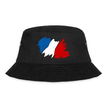 Frankreich Französische Fahne Franzose France Deko - Bucket Hat - Schwarz - Vorne - Lela (165cm)