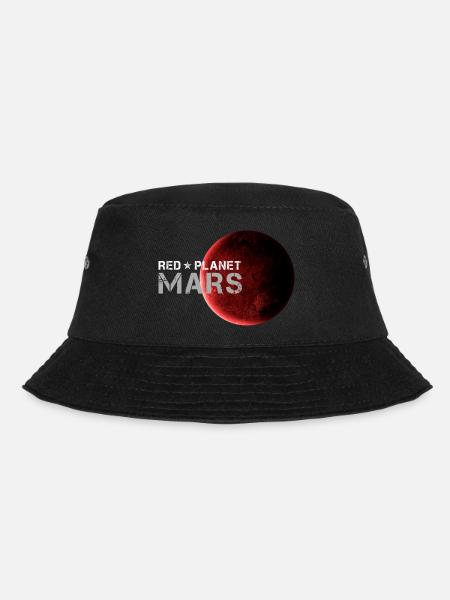 Mars Red Planet Geschenk für Weltraum Fans - Bucket Hat - Schwarz