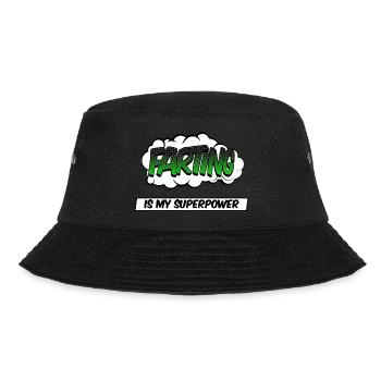 fartingis my super power - Bucket Hat - Schwarz - Vorne - Lela (165cm)