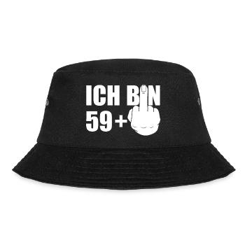 ICH BIN 59+ FOREVER 59 Ü60 GEBURTSTAG - Bucket Hat - Schwarz - Vorne - Lela (165cm)
